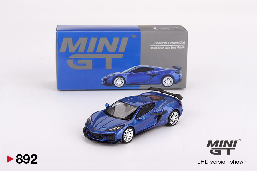 MiniGT - 892 - Chevrolet Corvette Z06 2023 Elkhart Lake Blue Metallic